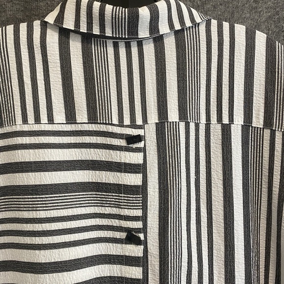 Ali Miles Top Women 1X Artsy Textured Asymmetric Oversized Tunic Lagenlook - Picture 7 of 10